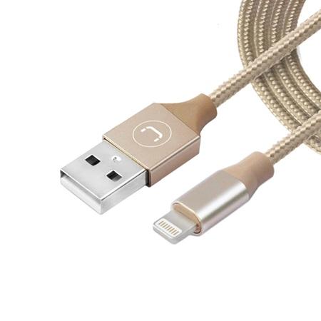 CABLE USB A LIGHTNING UNNO TEKNO BRAIDED 1.5M CB4061GD GOLD