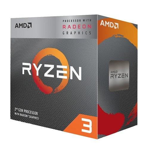 PROCESADOR AMD RYZEN 3 3200G CON GRAFICOS RADEON VEGA 8, 6MB DE CACHE, 4 NUCLEOS, 4.0 GHZ MAXIMO 3.5 GHZ BASE.  