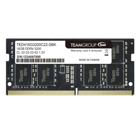 MEMORIA RAM TEAMGROUP ELITE 16GB DDR4 3200HZ SO-DIMM TED416G3200C22-S01