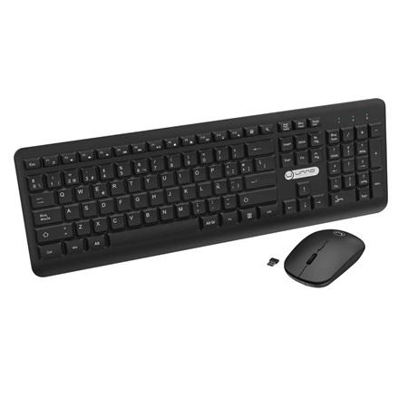 COMBO DE TECLADO Y MOUSE INALAMBRICO UNNO TEKNO  KLASS KB6742BK ESPAÑOL 