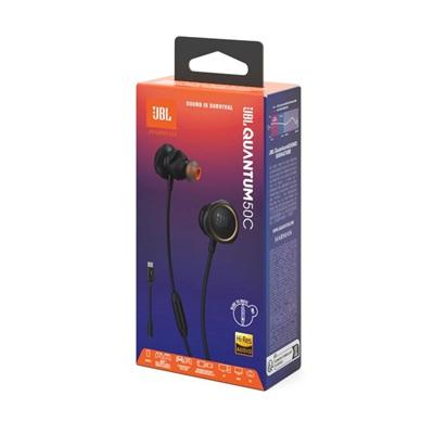 AUDIFONOS JBL QUANTUM 50 BLACK TIPO C JBLQTUM50CBLKAM