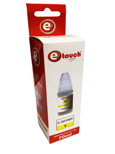 BOTE DE TINTA ETOUCH SERIE G 70ML AMARILLO C-GI190Y