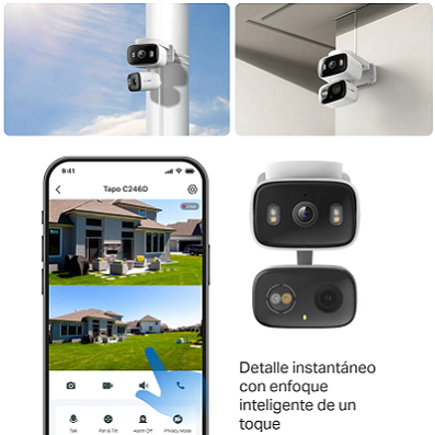 CAMARA TP-LINK TAPO C246D DOBLE LENTE PANORAMICA