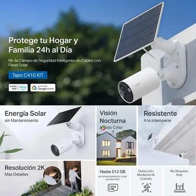 CAMARA TP-LINK TAPO C410 PARA EXTERIOR CON PANEL SOLAR 