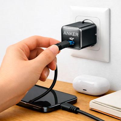 CARGADOR ANKER TIPO C 20W BLACK