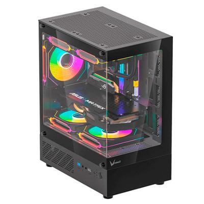 CASE ARGB FORMULA V LINE CON TRES VENTILADORES CRYSTAL Z1M PLUS AR BLACK