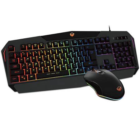 COMBO DE TECLADO Y MOUSE GAMING RGB MEETION MT-C510