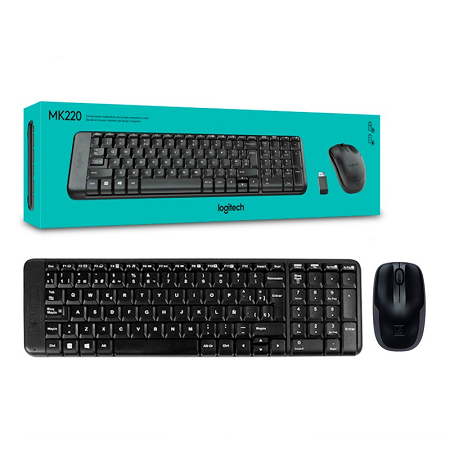 COMBO DE TECLADO Y MOUSE INALAMBRICO LOGITECH ESPAÑOL MK220 920-004430