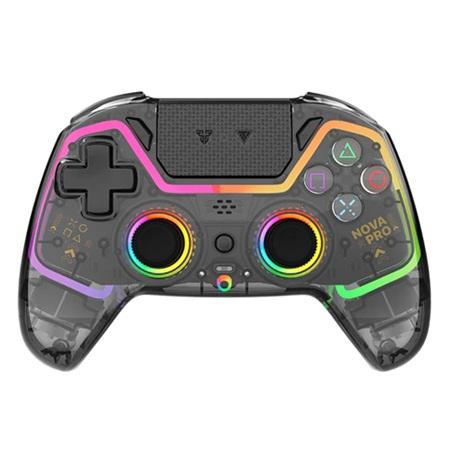 GAMEPAD INALAMBRICA PARA PC Y PS4 FANTECH NOVA PRO WGP14V2 CBK CLEAR BLACK