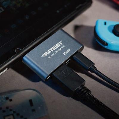 HUB CON ALMACENAMIENTO 256GB PATRIOT MOBILE MD330 USB-C 3.2 GEN 1 HDMI 4K GRIS