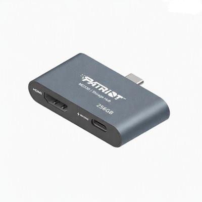 HUB CON ALMACENAMIENTO 256GB PATRIOT MOBILE MD330 USB-C 3.2 GEN 1 HDMI 4K GRIS