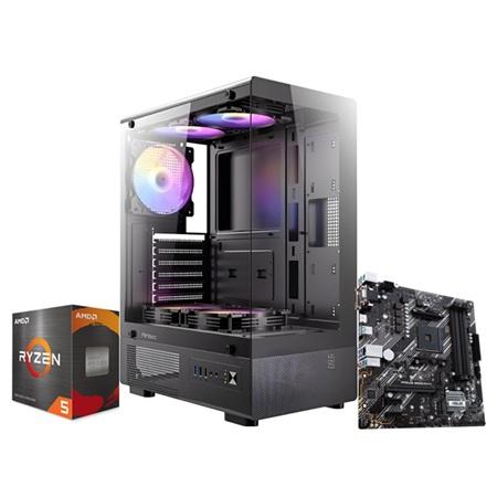 PC GAMING MAX RYZEN 5 5600XT 16GB RAM 500GB SSD RTX 5060 8GB VRAM ANTEC CVX300 RGB ELITE M-TEK5050