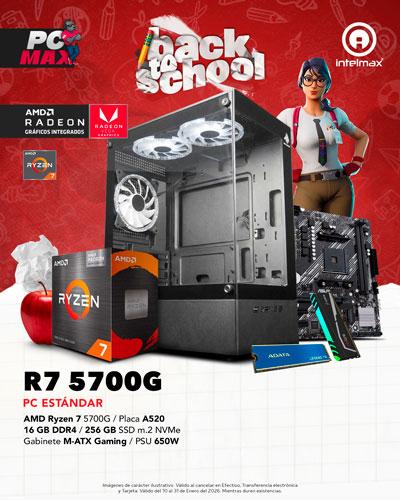 PC MAX AMD RYZEN 7 5700G 16GB RAM 256GB SSD
