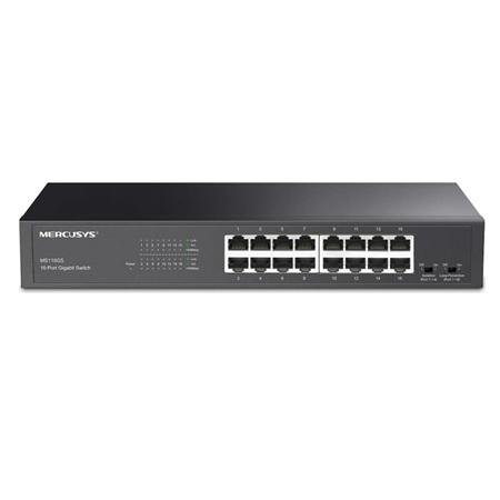 SWITCH 16 PUERTOS MERCUSYS MS116GS RJ45 GIGABIT 10/100/1000 MBPS