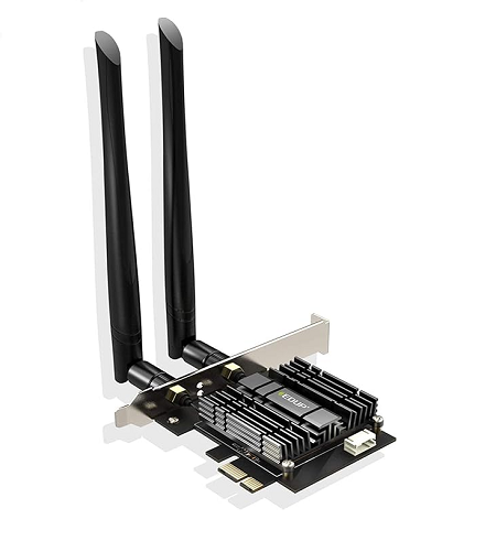 TARJETA DE RED EDUP EP-9631GS, BANDA DUAL de 3000M, 802.11AG, WIFI 6 AX200, PCI-e, PCI Express, BT 5,0