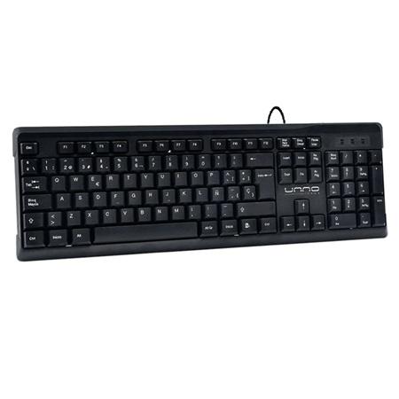 TECLADO UNNO TEKNO USB KLASS KB6701BK ESPAÑOL 